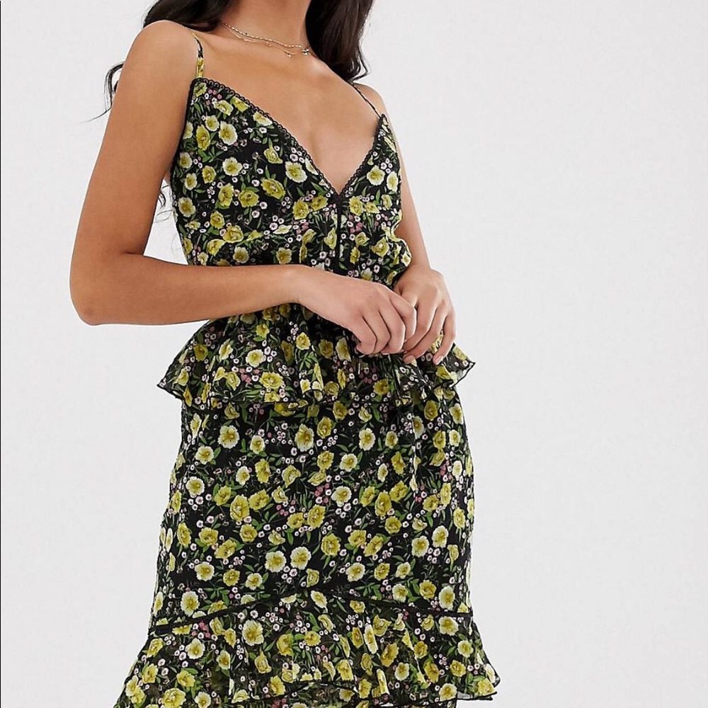 Dark Pink floral dress